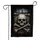 Aged Skull Crossbones Pirate Ship Gold - Gothic Home Decor Gift Garden Flag - 3