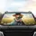 Blonde Girl Schnauzer Dog Butterflies Meadow Car Interior Upgrade Car Sunshade - 4
