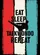 Taekwondo Kick Silhouette EAT SLEEP REPEAT - Martial Arts Lover Gift for Practitioner Garden Flag - 6