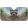 Baby Raccoon Wildflower Fence Sky - Wildlife Lover Travel Commute Car Interior Upgrade Car Sunshade - 3