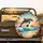 Leaping Dolphin Ocean Waves Hibiscus Palm Fronds Tropical Sunset - Beach Lover Gift Spare Tire Cover - 2