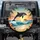 Leaping Dolphin Ocean Waves Hibiscus Palm Fronds Tropical Sunset - Beach Lover Gift Spare Tire Cover - 1