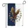 Majestic Golden Eagle Golden Stars Navy White Split - Home Decor Gift Garden Flag - 3