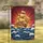 Triple-Masted Golden Sailing Ship Crimson Sky Ocean Waves - Nautical Home Decor Gift Garden Flag - 1