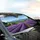 Lavender Field European Farmhouse Mountain Path Road Trip Gift Car Sunshade - 6