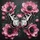 Black White Butterfly Pink Flowers Foliage - Wildlife Lover Auto Accessory Spare Tire Cover - 6