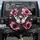 Black White Butterfly Pink Flowers Foliage - Wildlife Lover Auto Accessory Spare Tire Cover - 1