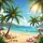Golden Sand Turquoise Ocean Palm Trees Tropical Islands Beach - Summer Vacation Travel Essentials Spare Tire Cover - 6
