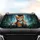 Expressive Blue-Eyed Baby Tiger Cub Magical Jungle Twilight - Road Trip Gift Car Sunshade - 4