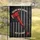 Distressed Firefighter Axe Thin Grey Line American Flag - Firefighter Home Decor Gift Garden Flag - 5