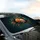 Golden Orange Cream Roses Autumn Berry Leaves Golden Sprigs - Car Interior Upgrade Car Sunshade - 6