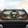 Majestic Snowy Mountain Lake Ornate Baroque Frame Roses Travel Essentials Car Sunshade - 4