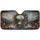 Majestic Snowy Mountain Lake Ornate Baroque Frame Roses Travel Essentials Car Sunshade - 3