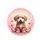 Fluffy Light Brown Puppy Dark Eyes Rose Pink Field Dog Lover Home Decor Gift Spare Tire Cover - 4