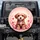 Fluffy Light Brown Puppy Dark Eyes Rose Pink Field Dog Lover Home Decor Gift Spare Tire Cover - 1