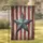 Weathered Metal Star Distressed American Flag - Farmhouse Decor Gift Garden Flag - 1