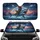 Fearless Cowboy Cat Riding Great White Shark - Cosmic Stars Travel Essentials Car Sunshade - 1