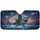 Fearless Cowboy Cat Riding Great White Shark - Cosmic Stars Travel Essentials Car Sunshade - 3