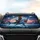 Fearless Cowboy Cat Riding Great White Shark - Cosmic Stars Travel Essentials Car Sunshade - 4