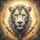 Regal White Lion Golden Filigree Turquoise Gemstones - Wildlife Lover Gift Spare Tire Cover - 6