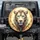 Regal White Lion Golden Filigree Turquoise Gemstones - Wildlife Lover Gift Spare Tire Cover - 1