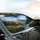 Jagged Snow-Capped Mountain Alpine Landscape Autumn Valley Stream - Road Trip Essential Car Sunshade - 6