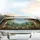 Potted Plants Arch Window Verdant Mountains - Car Interior Upgrade Car Sunshade - 5