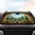 Potted Plants Arch Window Verdant Mountains - Car Interior Upgrade Car Sunshade - 4