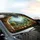Potted Plants Arch Window Verdant Mountains - Car Interior Upgrade Car Sunshade - 6