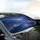 Moonlit Winter River Pine Forest Festive Lights Car Interior Upgrade Car Sunshade - 6