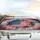 Abstract Watercolor American Flag Paint Splatter - Road Trip Essential for Patriot Drivers Car Sunshade - 5