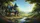 Idyllic Fairytale Stone Cottage Pond Wildflower Scene - Car Interior Upgrade Car Sunshade - 7