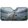 Majestic White Donkey Blue Flower Meadow - Car Interior Upgrade for Donkey Lovers Car Sunshade - 3
