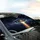 Retro Flying Saucer Abduction Beam Celestial Stars - Road Trip Gift Car Sunshade - 6