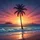 Tropical Palm Tree Beach Sunset Ocean Island - Adventure Travel Lover Gift Spare Tire Cover - 6