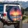 Tropical Palm Tree Beach Sunset Ocean Island - Adventure Travel Lover Gift Spare Tire Cover - 3