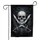 White Skull Crossed Sabers Storm Clouds Ocean - Pirate Adventure Home Decor Gift Garden Flag - 3