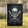 White Skull Crossed Sabers Storm Clouds Ocean - Pirate Adventure Home Decor Gift Garden Flag - 1