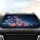 Waving American Flag Firework Starbursts - Independence Day Road Trip Accessory Car Sunshade - 4