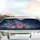 Waving American Flag Firework Starbursts - Independence Day Road Trip Accessory Car Sunshade - 5