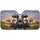 Surprised Farm Cows with Expressive Faces Rural Landscape - Road Trip Accessory for Cow Lover Car Sunshade - 3