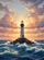 Lighthouse Rocky Ocean Waves Sunset - Coastal Home Decor Gift Garden Flag - 6