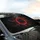 Cracked Dark Metallic Ring Glowing Red Energy Car Interior Upgrade Car Sunshade - 6