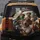 Five Dachshund Dogs in Knitted Sweaters Driving Car Interior - Open Road Travel Adventure Gift for Dog Lovers Spare Tire Cover - 5