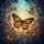 Amber Orange Monarch Butterflies Twilight Garden - Wildlife Lover Gift Spare Tire Cover - 6