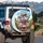 Cartoon Elephant Driving Steering Wheel Orange Cap - Travel Adventure Gift Spare Tire Cover - 3