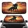 Black Friesian Horse Gallop Sunset – Flowing Mane Tail, Red Orange Blossoms Car Interior Upgrade Car Sunshade - 1