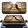White Black Horses Rearing Field Mountains - Car Interior Upgrade Car Sunshade - 1