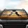 White Black Horses Rearing Field Mountains - Car Interior Upgrade Car Sunshade - 4