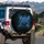 Electric Blue Roses Bouquet Stardust Night - Outdoor Lifestyle Rose Lover Gift Spare Tire Cover - 3